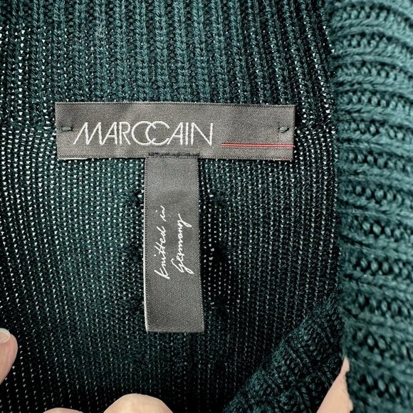 turtleneck sweater dress 100% wool long sleeve forest green N2 US 6 - Picture 13 of 14